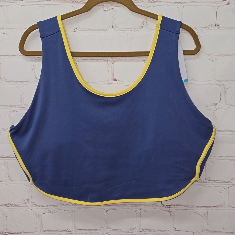 Zelos Sports Bra High Impact Padded Built in Shelf Bra Scoop Neck Womens Size 2x